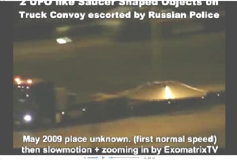 2009年、ロシアで搬送中の円盤2機が市民によって動画撮影された。