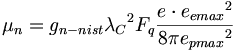 \mu_n=g_{n-nist}{\lambda_C}^2F_q\frac{e\cdot {e_{emax}}^2}{8\pi{e_{pmax}}^2}