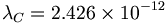 \lambda_C=2.426\times10^{-12}