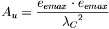A_u=\frac{e_{emax}\cdot e_{emax}}{{\lambda_C}^2}
