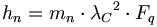h_n=m_n\cdot {\lambda_C}^2\cdot F_q